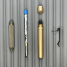 Load image into Gallery viewer, > Spoke Click Model C: Champagne Aluminum / Matte Titanium Knurled Grip