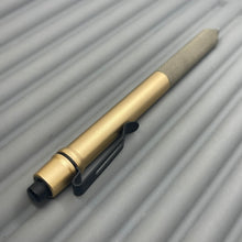 Load image into Gallery viewer, > Spoke Click Model C: Champagne Aluminum / Matte Titanium Knurled Grip