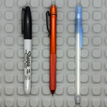 Load image into Gallery viewer, > Spoke Click Model CX: Orange Aluminum / Knurled Cylindrical Grip (black clip)