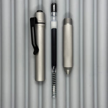 Load image into Gallery viewer, > Spoke Click Model C: Matte Titanium /  Knurled Grip (black accents)