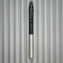 Load image into Gallery viewer, > Spoke Click Model CX: Black Aluminum Barrel / Matte Titanium Grooved Grip