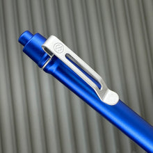 Load image into Gallery viewer, > Spoke Click Model CX: Blue Aluminum / Blue Knurled Aluminum Grip