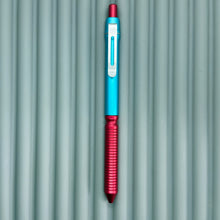 Load image into Gallery viewer, > Spoke Click Model CX: Aluminum, Cyan/Red Grooved Cylindrical Grip