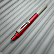 Load image into Gallery viewer, > Spoke Click Model C: Aluminum, Red / Matte Titanium Knurled Grip