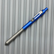 Load image into Gallery viewer, > Spoke Click Model CX: Blue anodized Aluminum / Reverse Taper Matte Titanium Grip