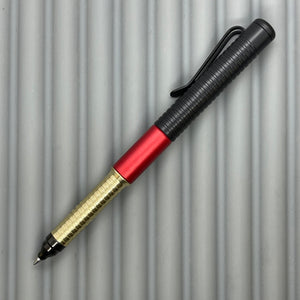 Roady XL / Red with Groove Black Cap & Brass Grip