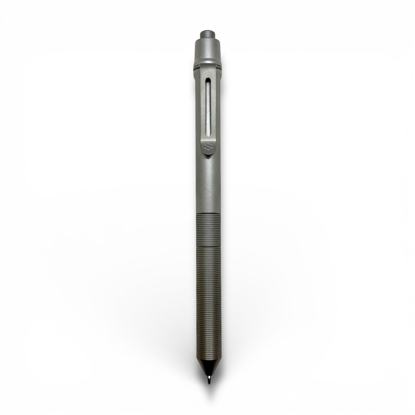 > Spoke Click Model CX-E: Matte Titanium / Milli-Groove Grip (Uses Pentel® EnerGel refills) (Copy)