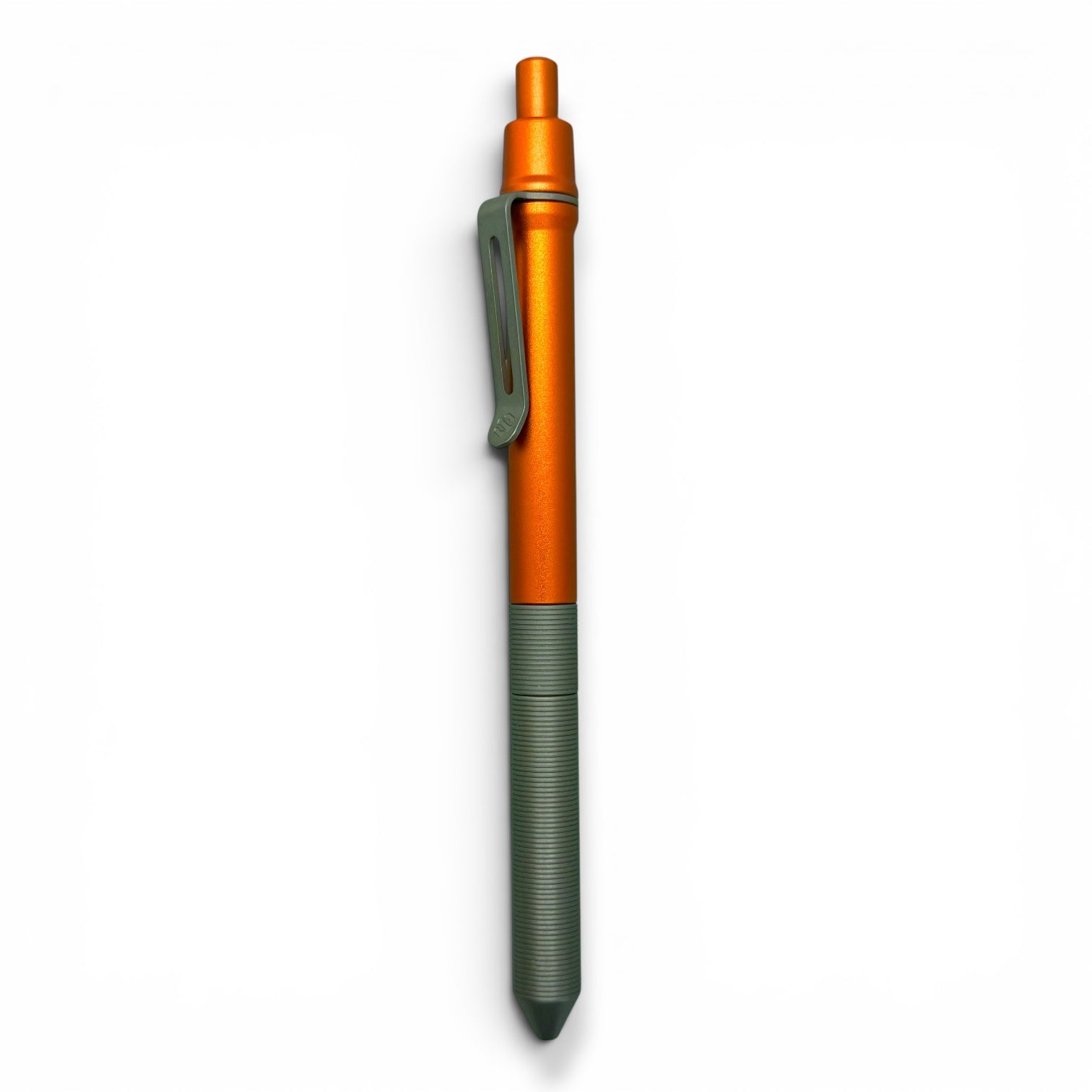 n*n様 spoke ボールペン Spoke Click Model CX-E: Matte Titanium Milli-Groove Grip / Orange