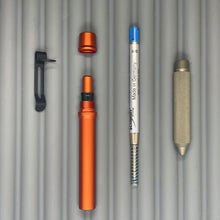 Load image into Gallery viewer, > Spoke Click Model C: Aluminum, Lava Orange / Knurled Grip