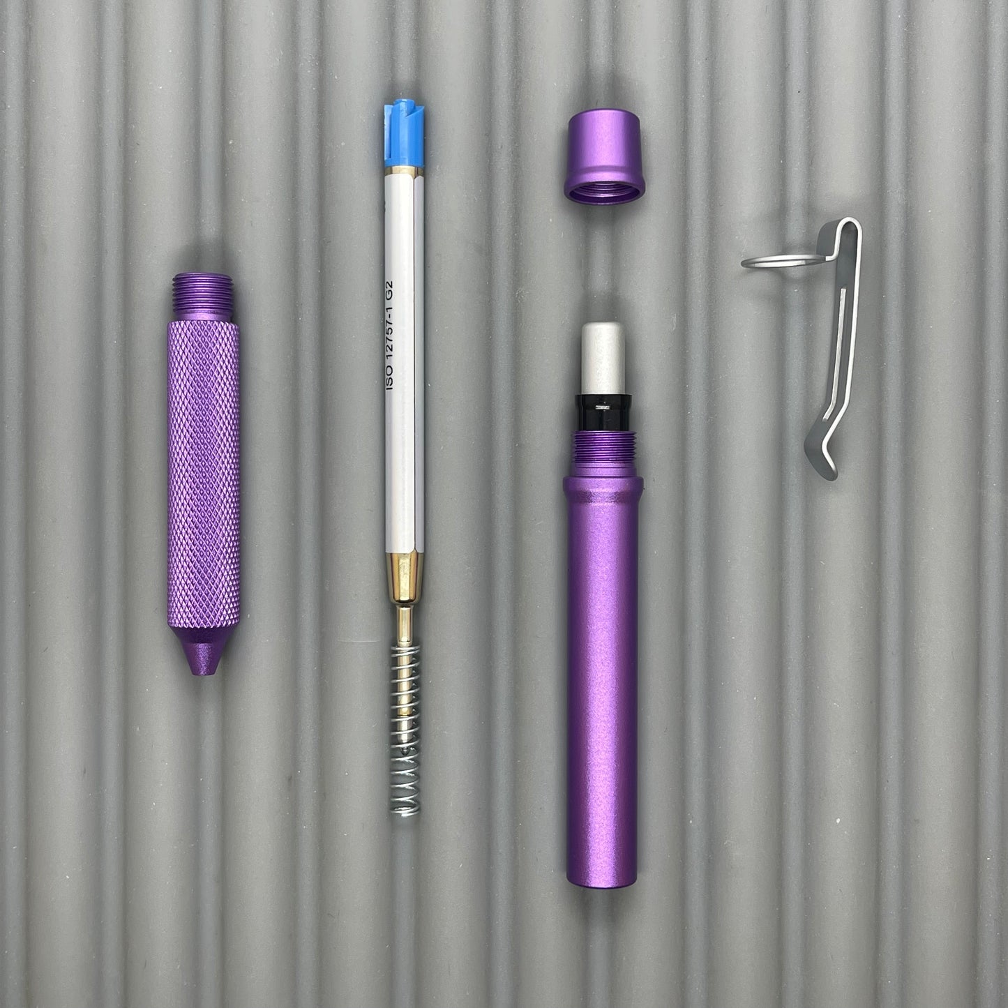 > Spoke Click Model C Aluminum: Lavender / Knurled Grip