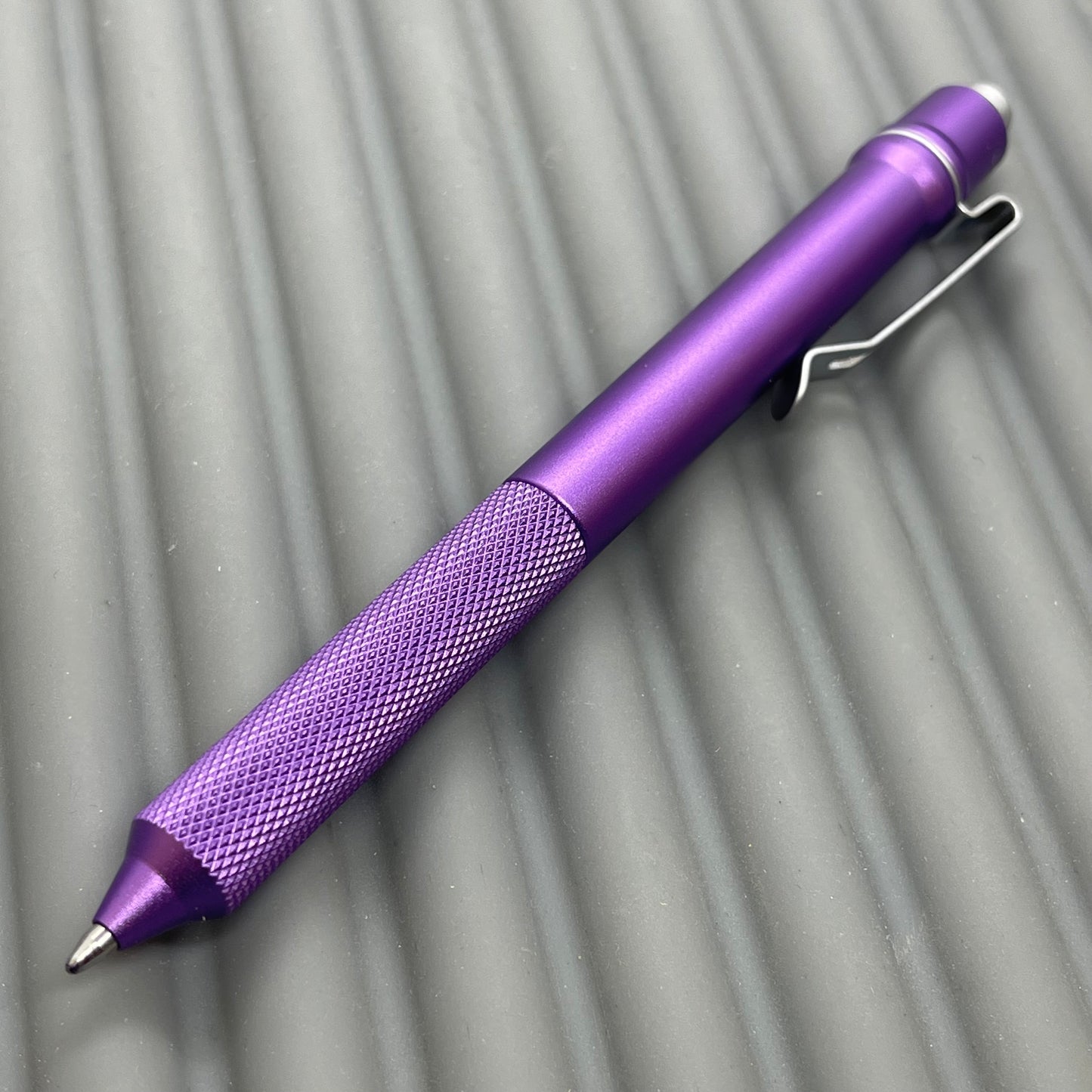 > Spoke Click Model C Aluminum: Lavender / Knurled Grip