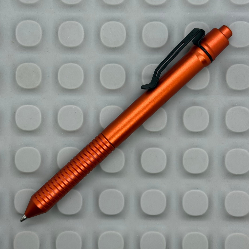 > Spoke Click Model C: Aluminum, Lava Orange / Grooved Cylindrical Grip