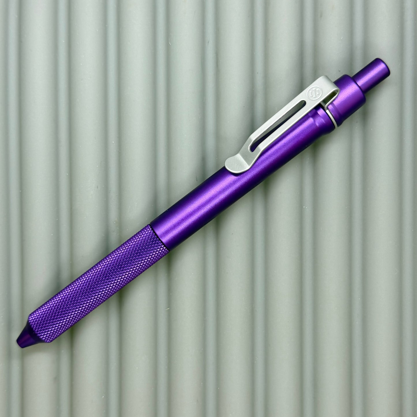 > Spoke Click Model C: Aluminum, Purple / Knurled Aluminum Grip