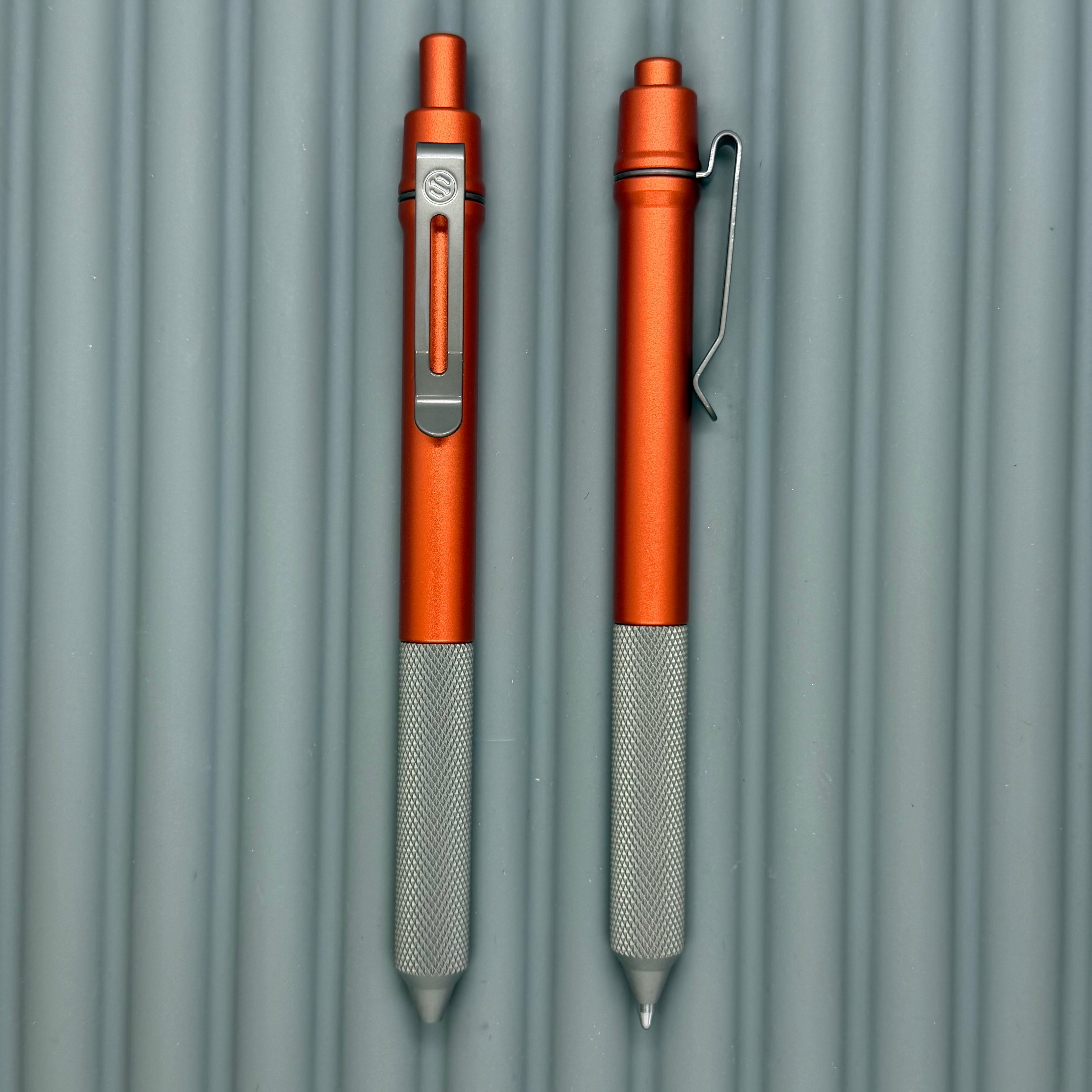 Spoke Click Model C: Orange Lava Aluminum / Matte Titanium Peak