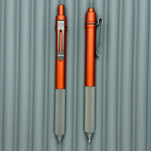 Spoke Click Model C: Orange Lava Aluminum / Matte Titanium Peak