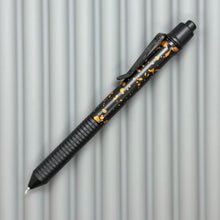 Load image into Gallery viewer, > Spoke Click Model C: Black with Orange Lava Splash, Aluminum / Black Aluminum Grooved Grip