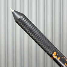Load image into Gallery viewer, > Spoke Click Model C: Black with Orange Lava Splash, Aluminum / Black Aluminum Grooved Grip