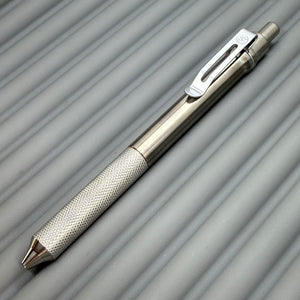 > Spoke Click Model C: Shiny Titanium /  Knurled Grip