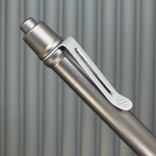 Load image into Gallery viewer, > Spoke Click Model C: Gunmetal Ano Aluminum /  Matte Titanium Flat Knurled Grip