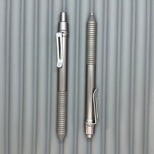 Load image into Gallery viewer, > Spoke Click Model C: Gunmetal Ano Aluminum /  Matte Titanium Grooved Grip