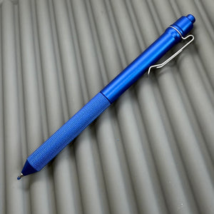 > Spoke Click Model CX: Blue Aluminum / Blue Knurled Aluminum Grip