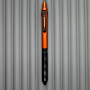 > Spoke Click Model CX: Orange Aluminum / Black Grooved Cylindrical Grip