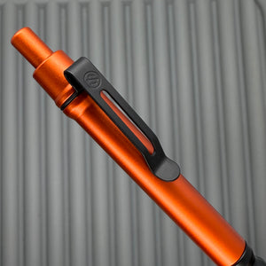 > Spoke Click Model CX: Orange Aluminum / Black Grooved Cylindrical Grip