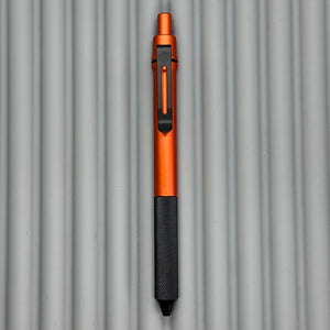 > Spoke Click Model C: Aluminum, Lava Orange / Black Knurled Grip