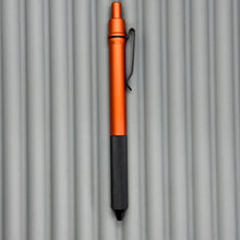 Load image into Gallery viewer, &gt; Spoke Click Model C: Aluminum, Lava Orange / Black Knurled Grip