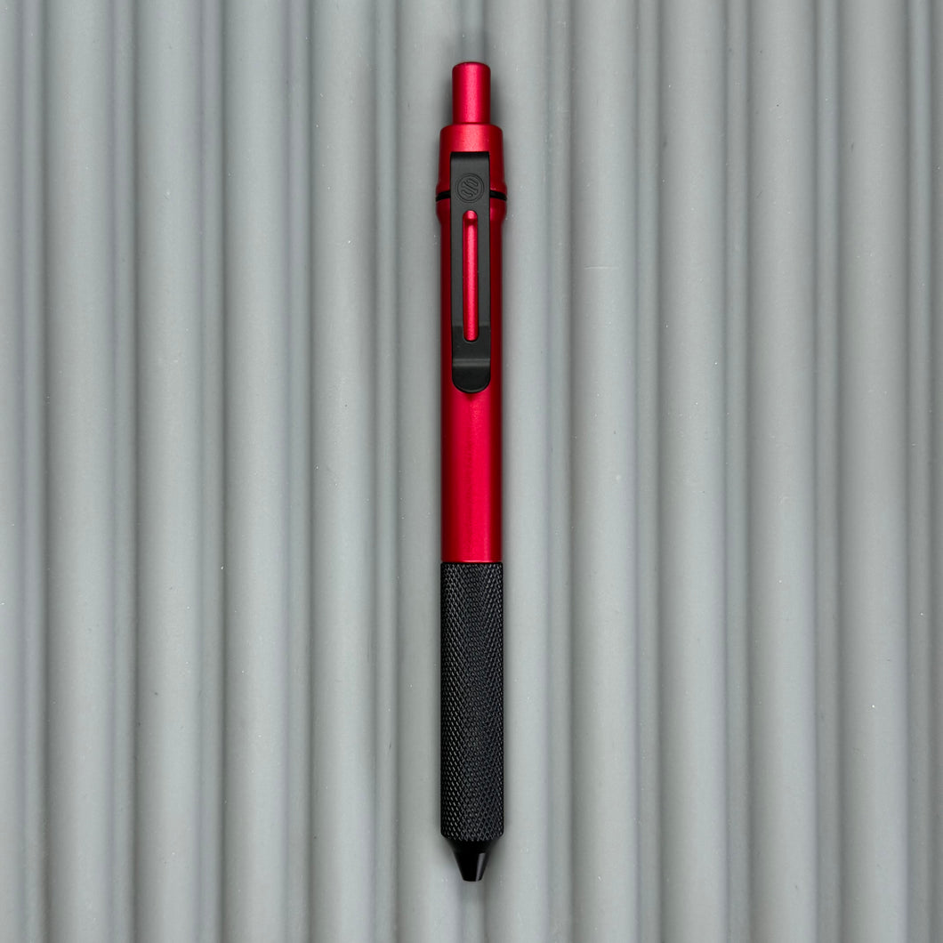 > Spoke Click Model C: Aluminum, Red / Black Knurled Grip