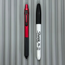 Load image into Gallery viewer, &gt; Spoke Click Model C: Aluminum, Red / Black Knurled Grip