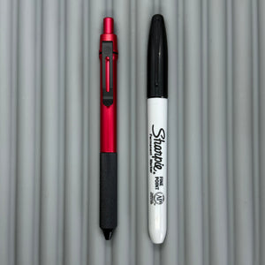 > Spoke Click Model C: Aluminum, Red / Black Knurled Grip