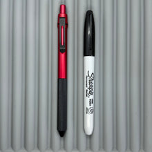 Load image into Gallery viewer, &gt; Spoke Click Model CX: Red Aluminum / Black Knurled Aluminum Grip