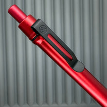 Load image into Gallery viewer, &gt; Spoke Click Model CX: Red Aluminum / Black Knurled Aluminum Grip