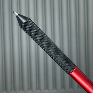 > Spoke Click Model CX: Red Aluminum / Black Knurled Aluminum Grip