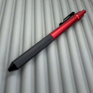 > Spoke Click Model CX: Red Aluminum / Black Knurled Aluminum Grip