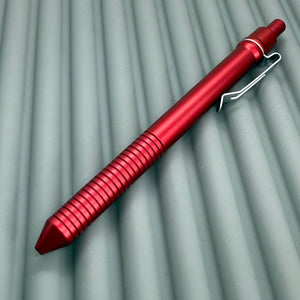 > Spoke Click Model C: Aluminum, Red / Grooved Aluminum Grip