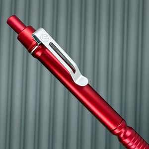 > Spoke Click Model CX: Red Aluminum / Red Grooved Cylindrical Grip