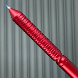 > Spoke Click Model CX: Red Aluminum / Red Grooved Cylindrical Grip