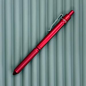 > Spoke Click Model CX: Red Aluminum / Red Grooved Cylindrical Grip