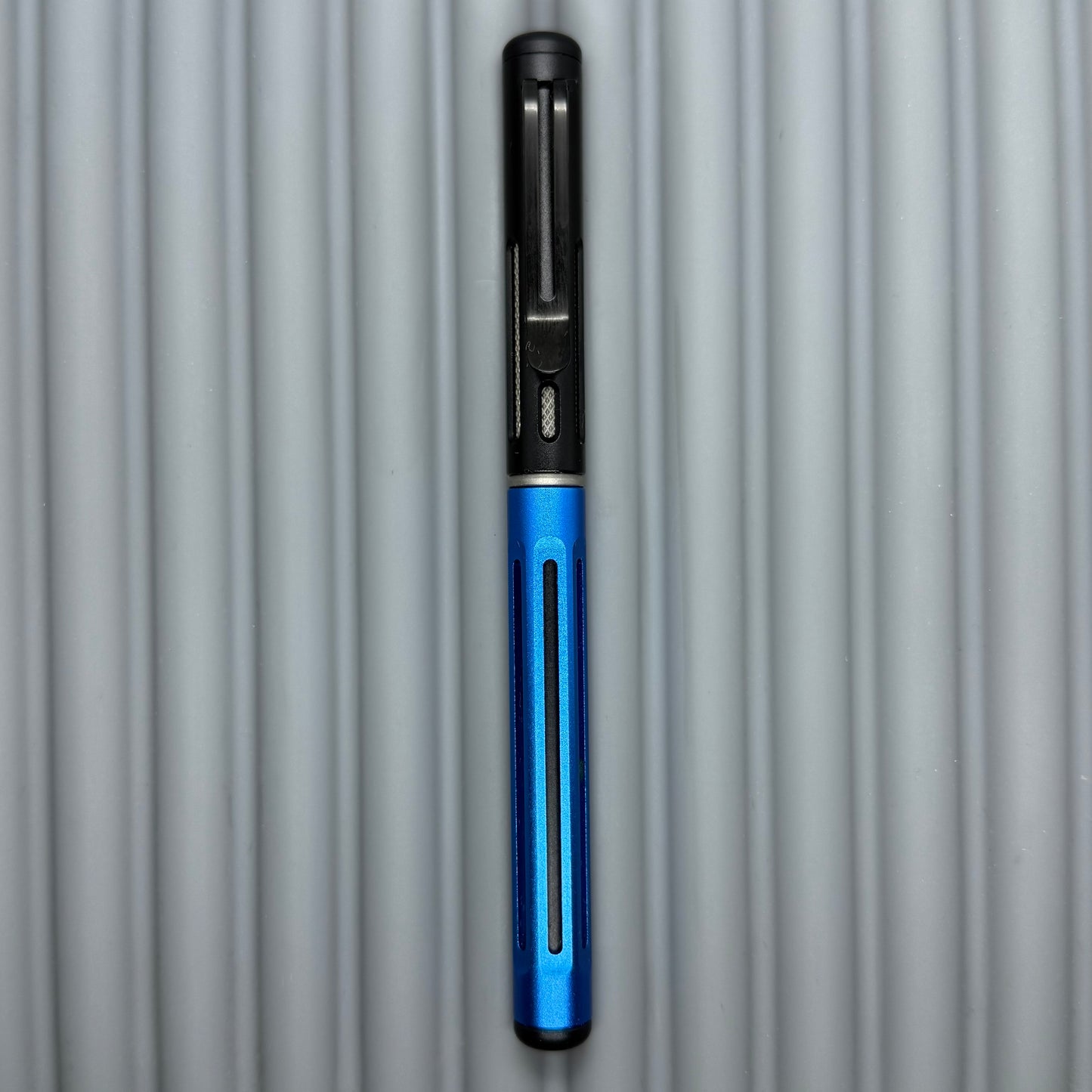 Spoke Pen 2 / Blue with Black Slot Cap & Knurled Ti Grip