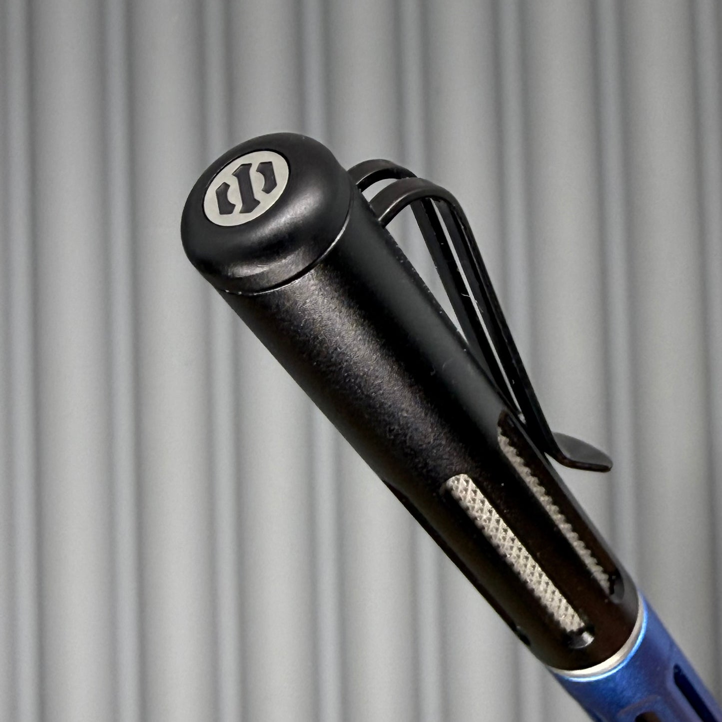 Spoke Pen 2 / Blue with Black Slot Cap & Knurled Ti Grip