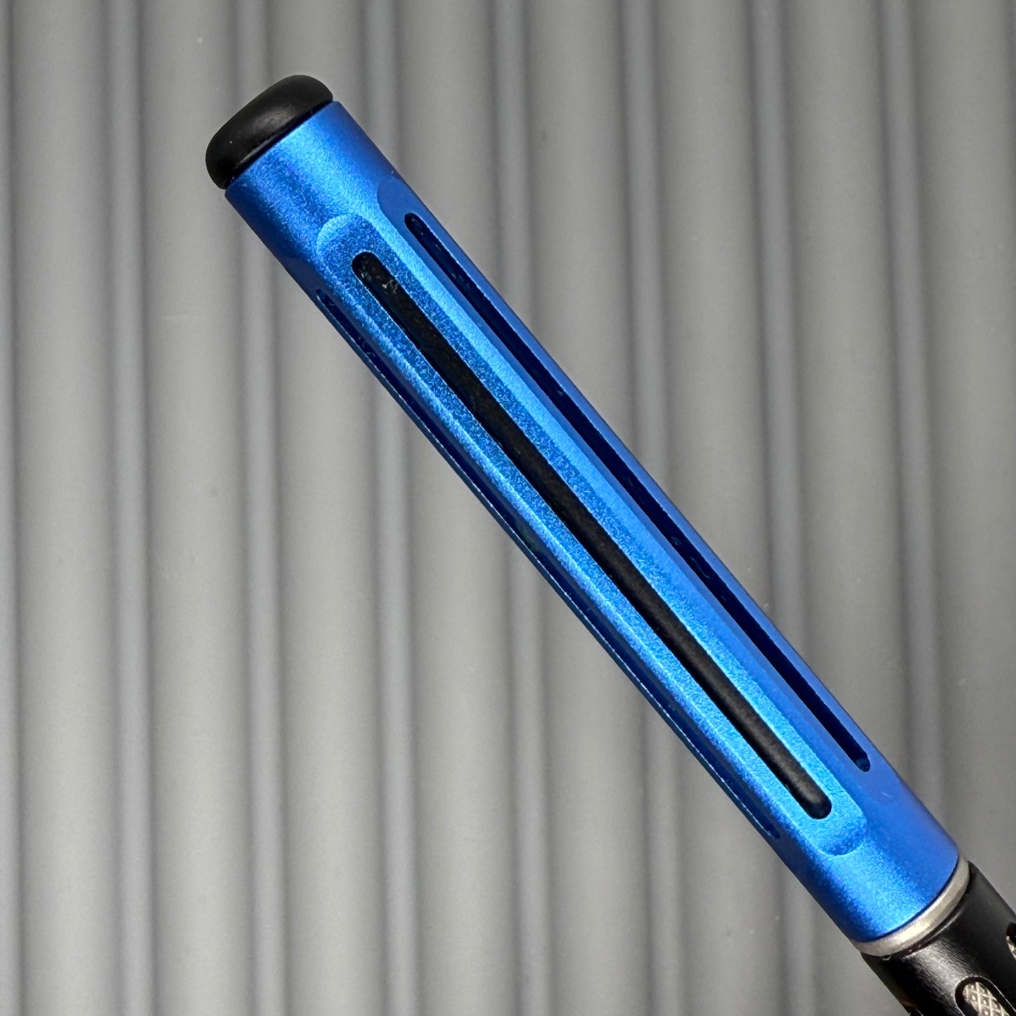 Spoke Pen 2 / Blue with Black Slot Cap & Knurled Ti Grip