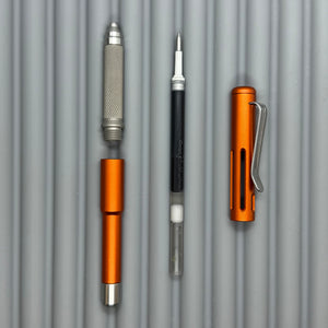 Roady XL / Slot Lava Orange - matte Titanium knurl grip