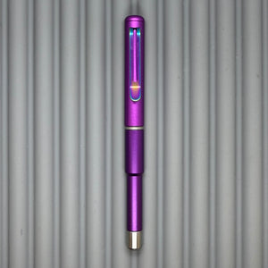 Roady XL / Purple - matte knurl Titanium grip & Rainbow Clip