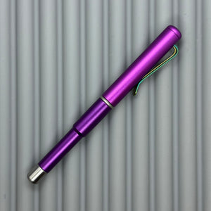 Roady XL / Purple - matte knurl Titanium grip & Rainbow Clip