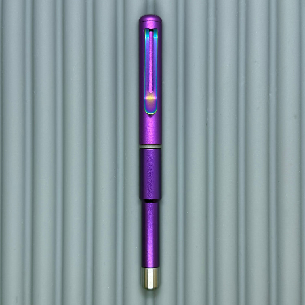 Roady XL / Purple - matte milligroove Titanium grip & Rainbow Clip