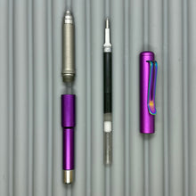 Load image into Gallery viewer, Roady XL / Purple - matte milligroove Titanium grip &amp; Rainbow Clip