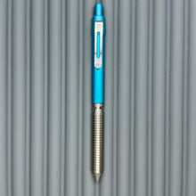 Load image into Gallery viewer, &gt; Spoke Click Model CX: Cyan Aluminum / Shiny Groove Knurled Grip