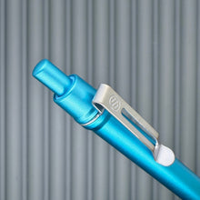 Load image into Gallery viewer, &gt; Spoke Click Model CX: Cyan Aluminum / Shiny Groove Knurled Grip